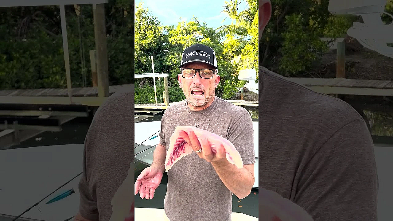 Guy With Stoke Tries To Fillet A Fish! #shorts #keeptrying