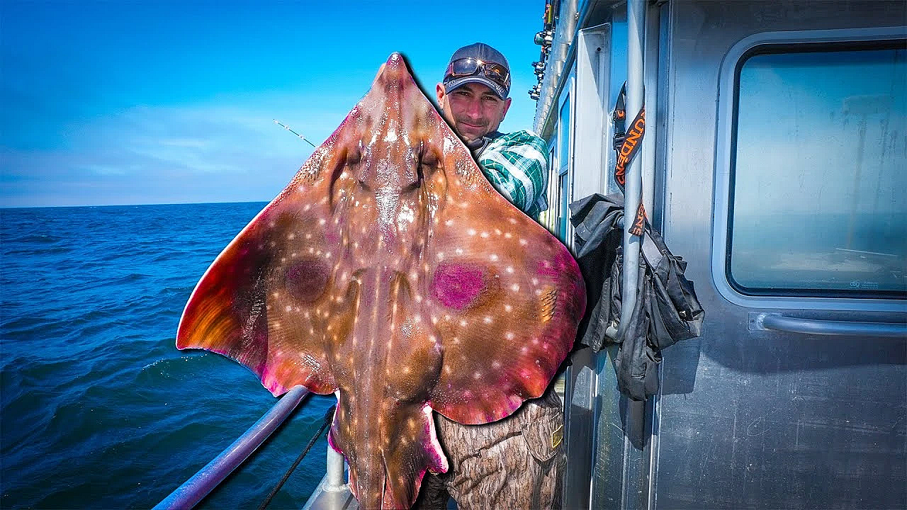 Massive Arctic Sting Ray {catch Clean Cook} Deermom Crashes On A Scooter!