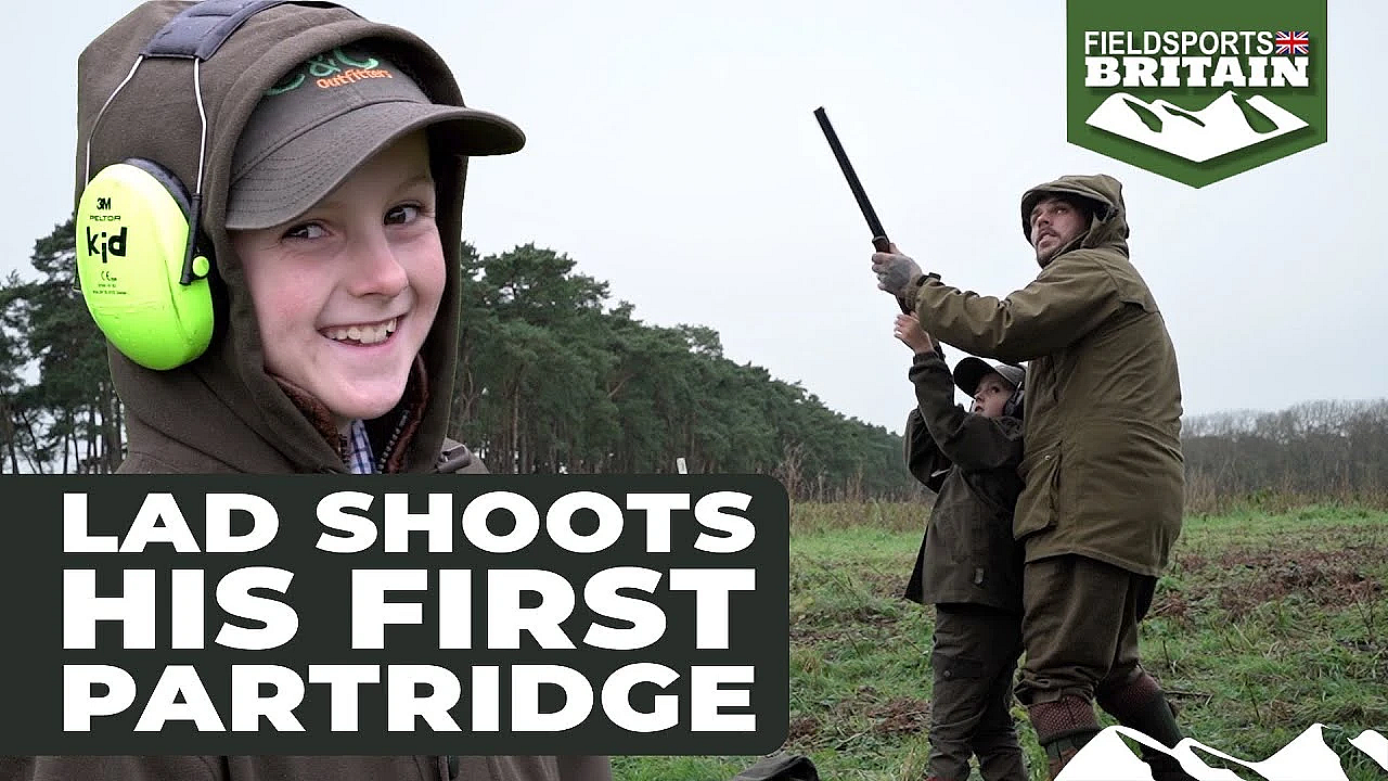 Lad Shoots His First Partridge